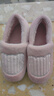 京东京造家居包脚棉拖鞋轻简毛绒保暖包跟棉拖鞋女款 花簇粉38-39 JZ-3222 实拍图