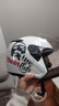 雅马哈雅马哈摩托车电动车头盔3C认证男女四季轻便安全帽四分之三盔春夏 白色贴花（贴面版型） XL 实拍图