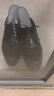 乔锐布洛克雕花尖头低帮系带皮鞋真皮男士鳄鱼纹婚鞋商务正装男鞋工作 黑色 37 实拍图