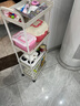 馨婺家零食小推车置物架客厅落地可移动多层带轮厨房浴室杂物收纳架碳钢 四层白色【PP材质】加大加厚款 实拍图