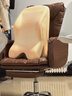 英斯迪尔（INSDEA）家用老板椅舒适久坐办公椅电脑椅可躺靠背椅书房书桌商务沙发座椅 咖色+脚踏-纳米皮【加厚乳胶】 铝合金脚 实拍图