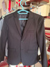 罗蒙 西服男士休闲西装男套装外套修身伴郎新郎结婚商务职业正装衣服 黑色双扣（上衣） XL /175【115-130斤】 实拍图
