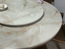采薇 大理石餐桌家用餐桌椅组合实木白蜡木大圆桌现代简约圆形饭桌 1.35米餐桌(带转盘)+6张餐椅 实拍图