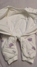 童泰新生婴儿衣服连体衣秋冬加厚夹棉初生宝宝蝴蝶衣爬服 紫色 66cm 实拍图