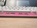 惠普（HP）K10F机械手感键盘 高颜值有线发光游戏办公键盘 舒适耐磨金属面板  26键无冲 白色键帽粉光 实拍图