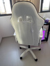 科润电竞椅男电脑椅子家用舒适久坐办公可躺宿舍人体工学升降游戏座椅 菱纹猫抓皮乳胶款-冰川白-3级气杆-170°可躺 120-155度(含) 联动扶手 尼龙脚 实拍图