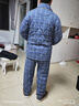 多俏美男士睡衣秋冬季纯棉加厚夹棉格子三层保暖2026年新款家居服套装爸 TQ16096|男套装 XL 实拍图