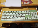 前行者V3 104键有线键盘鼠标套装静音轻薄机械手感男女生高颜值办公薄膜键盘笔记本台式电脑外设 复古绿 实拍图