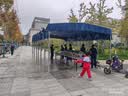 什嘉航[送货上门] 帐篷户外推拉棚定制推拉帐篷雨篷雨棚伸缩移动式夜市 宽3米*长3米*高2.5米  顶布+架子 实拍图