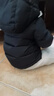巴布豆（BOBDOG）95绒儿童羽绒服2025年新款男女童A类抗菌三防面料大兜连帽外套 黑色 【A类面料 贴身可穿】95绒 90 【约身高70-80cm 体重22斤】 实拍图