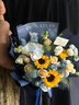 爱里鲜花同城配送向日葵花束生日鲜花见面花送女友新年礼物花店送花 （不负韶华）向日葵玫瑰混搭花束指定日期送达 实拍图