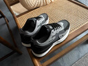 回力男鞋爆款2025新款皮面休闲运动工作劳保潮软底跑步老爹鞋百搭 灰黑色 42 实拍图