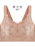 千奈美内衣女大胸显小薄款无痕无钢圈全罩杯收副乳文胸 栗子色 2XL 实拍图