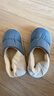 洁丽雅防水棉拖鞋男士秋冬季室内居家防滑保暖厚底踩屎感加绒全包棉鞋女 深蓝色【升级款 抗菌+防滑贴片底】 44-45 （适合43-44) 实拍图