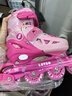 迪士尼（Disney）溜冰鞋套装儿童轮滑鞋全闪女初学直排滑冰鞋旱冰鞋送礼物 实拍图