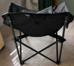 小魔户外折叠椅 折叠靠背椅加高月亮椅露营折叠凳子便携躺椅钓鱼椅 黑 实拍图