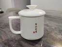 景德镇高档羊脂玉瓷马克杯带盖办公室茶杯陶瓷个人专用水杯家用定制杯子 羊脂玉瓷办公杯-厚德载物 200mL(含)-400mL(含) 实拍图