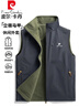皮尔卡丹（pierre cardin）父亲节礼物棉马甲男士秋冬季工装户外宽松百搭双面穿立领上衣 实拍图