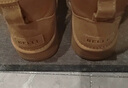 百丽（Belle）赵今麦同款小暖炉2代厚底雪地靴女棉鞋加绒保暖短靴D1K2DDD4预售 棕色-男款 建议拍大一码 42 (260mm) 实拍图