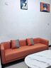 华莱德简约现代科技布艺沙发小户型客厅双人出租房卧室公寓三人简易网红 橙 双人座 实拍图