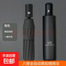 【已售100万】手动UV折叠黑胶防晒防紫外线遮阳晴雨两用伞 【自动款8骨】黑色UV 实拍图