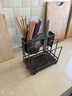 炊大皇厨房刀架置物架多功能筷子筒放菜刀刀具菜板一体收纳架壁挂式筷笼 B1【升级带护刀版】枪灰色 实拍图