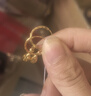 周六福5G工艺黄金耳环女相思水滴球足金耳坠计价A099598 一对 约2.71g  实拍图