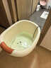 日康（rikang）泡澡桶 儿童洗澡桶婴儿游泳桶家用浴缸浴桶赠浴凳米色 X1002-2 实拍图