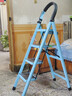 星奇堡 家用梯子工程梯折叠多功能人字梯伸缩室内加厚两用梯子 加厚四步梯-蓝色 实拍图