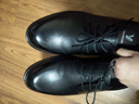 意尔康男鞋 男士皮鞋2025秋季新款商务正装鞋牛皮英伦德比鞋上班鞋子男 黑色 42 实拍图