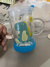 富光玻璃杯家用儿童牛奶杯子带刻度吸管水杯男女宝宝冲泡奶粉杯带把手 实拍图