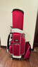 PGM高尔夫球包 男女 航空托运包 四轮球包袋 专利伸缩包 QB061-条纹-枣红+防雨罩【出口尾单】 实拍图