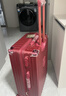喜朗顿结婚行李箱女方新娘陪嫁箱婚礼酒红色拉杆箱嫁妆密码箱婚嫁皮箱子 酒红色-拉链子母款 26英寸 【需托运】 实拍图