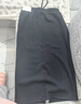 优衣库女装快干休闲窄身长裙/半身裙裙子485599 09 黑色 L 实拍图