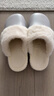 朴西冬季防水可拆卸棉拖鞋女士保暖室内厚底防滑可外穿 灰色 42-43 实拍图