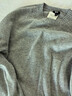 优衣库男装女装柔软绵羊毛圆领针织衫/长袖毛衣毛衫25新款478541 02 浅灰色 L /175/100A 实拍图
