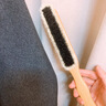 繁夏长柄黑白马毛软毛衣刷毛发清洁刷扫床刷大衣除毛榉木马鬃毛刷护理 实拍图