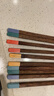 双枪（Suncha）鸡翅木筷子 中式分色筷 一人一筷家用无漆实木筷子5双装 实拍图