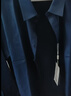 罗蒙（ROMON）纯色商务职业正装男士衬衫工装男装长袖衬衣男CS108藏青色3XL 实拍图