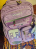 史努比（SNOOPY）小学生书包轻便儿童护脊减负双肩包痛包 一到三年级 紫色小号 实拍图