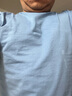 京东京造【10A抗菌】t恤男短袖t恤秋季男女白小T打底衫 薄雾蓝 M 实拍图