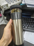 京东京造保温杯【茶水分离】男女大容量316L不锈钢泡茶水杯子金属灰500ml 实拍图
