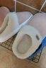 朴西冬季新款简约毛呢女士保暖居家棉拖鞋室内静音 浅米灰 38-39 实拍图