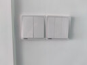 西门子（SIEMENS）开关面板 二开双控 86型暗装面板 致典雅白色5TA14233NC01 实拍图