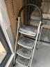 奥鹏 梯子家用四步折叠梯子加厚钢管铁梯宽踏板人字梯单侧工程梯 实拍图
