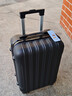 鹃羚次日达行李箱拉杆箱旅行箱大容量皮箱子密码箱结实耐用时尚商务 黑色【当/次日达】 20英寸 可登机 实拍图