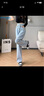 真维斯（Jeanswest）牛仔裤女2025秋季显瘦高腰拖地直筒宽松阔腿裤潮流百搭浅蓝XL 实拍图