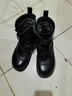 百丽抓皱马丁靴女2025冬新女羊皮革质感时装靴JD008DD5 黑色-绒里 38 实拍图