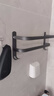 一卫枪灰毛巾架免打孔卫生间壁挂式浴室毛巾挂杆置物架洗手间收纳挂架 枪灰双杆40cm-994370 实拍图