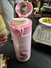 史努比(Snoopy)儿童保温杯316不锈钢男女小学生水杯户外便携提手杯壶幼儿园宝宝大容量杯子 500ml 7031冰桃粉 实拍图